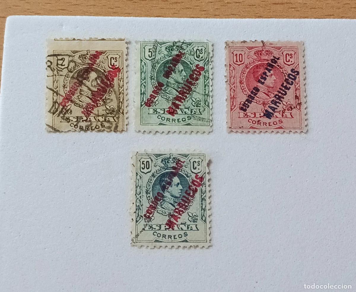 Sellos: Sellos T&aacute;nger espa&ntilde;ol 1909-1914, Edifil 1/3 y 8 usados
