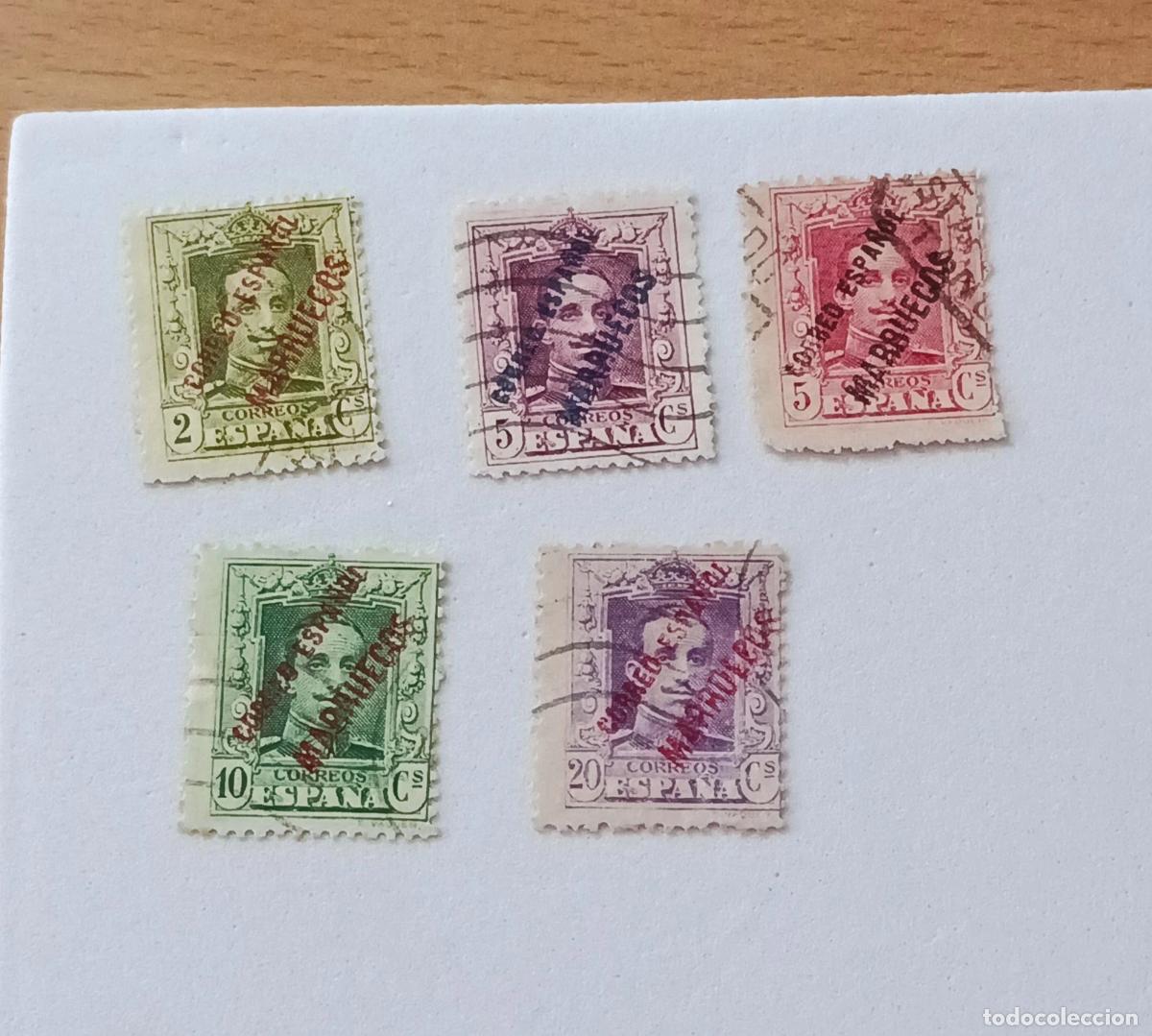 Sellos: Sellos T&aacute;nger espa&ntilde;ol 1923-1930, Edifil 17/21 usados