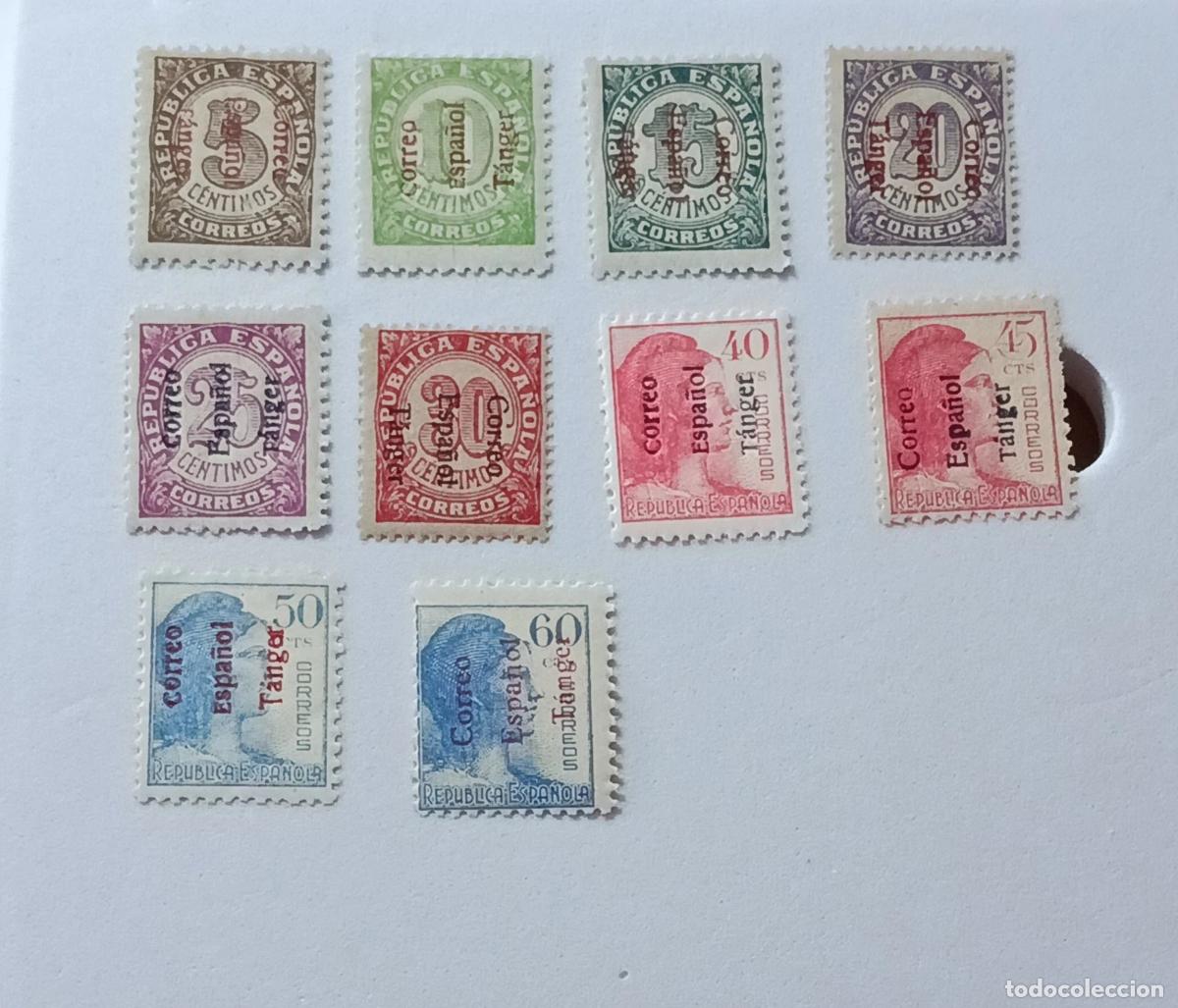Sellos: Sellos T&aacute;nger espa&ntilde;ol 1938, Edifil 96/105, nuevos goma original.