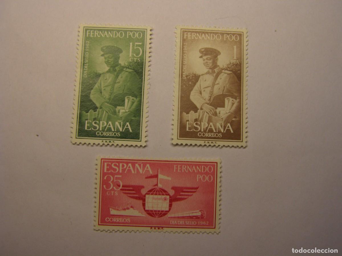Sellos: Lote sellos colonia espa&ntilde;ola Fernando Poo. Dia del sello, 1962.