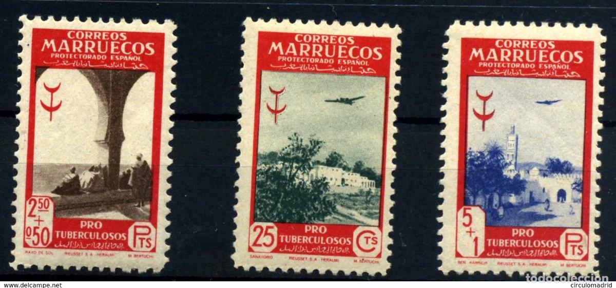 Sellos: Marruecos espa&ntilde;ol n&ordm; 294/6. A&ntilde;o 1948
