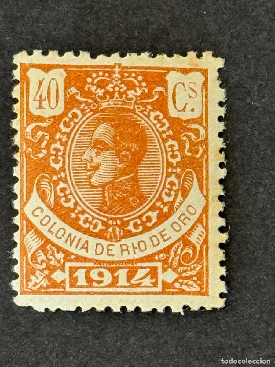 Sellos: Rio de Oro, Alfonso XIII, 1914, Edifil 86, nuevo con fijasellos