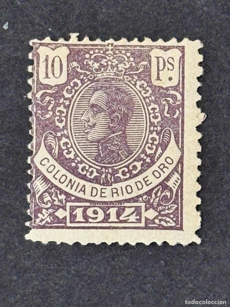 Sellos: Rio de Oro, Alfonso XIII, 1914, Edifil 90, nuevo con fijasellos