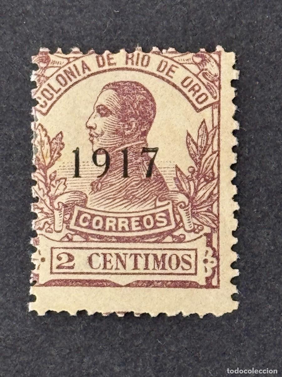 Sellos: Rio de Oro, Alfonso XIII, habilitado, 1917, Edifil 92, nuevo con fijasellos