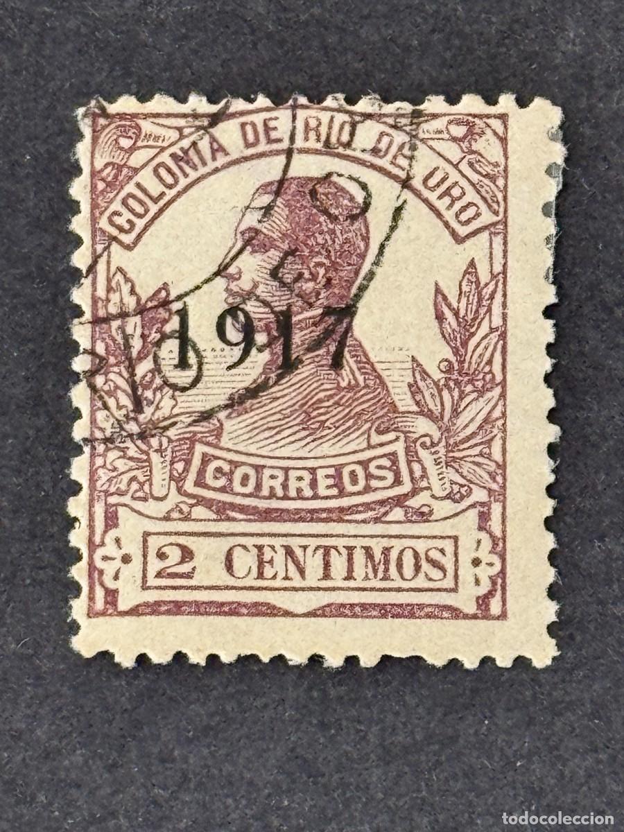 Sellos: Rio de Oro, Alfonso XIII, habilitado, 1917, Edifil 92, usado
