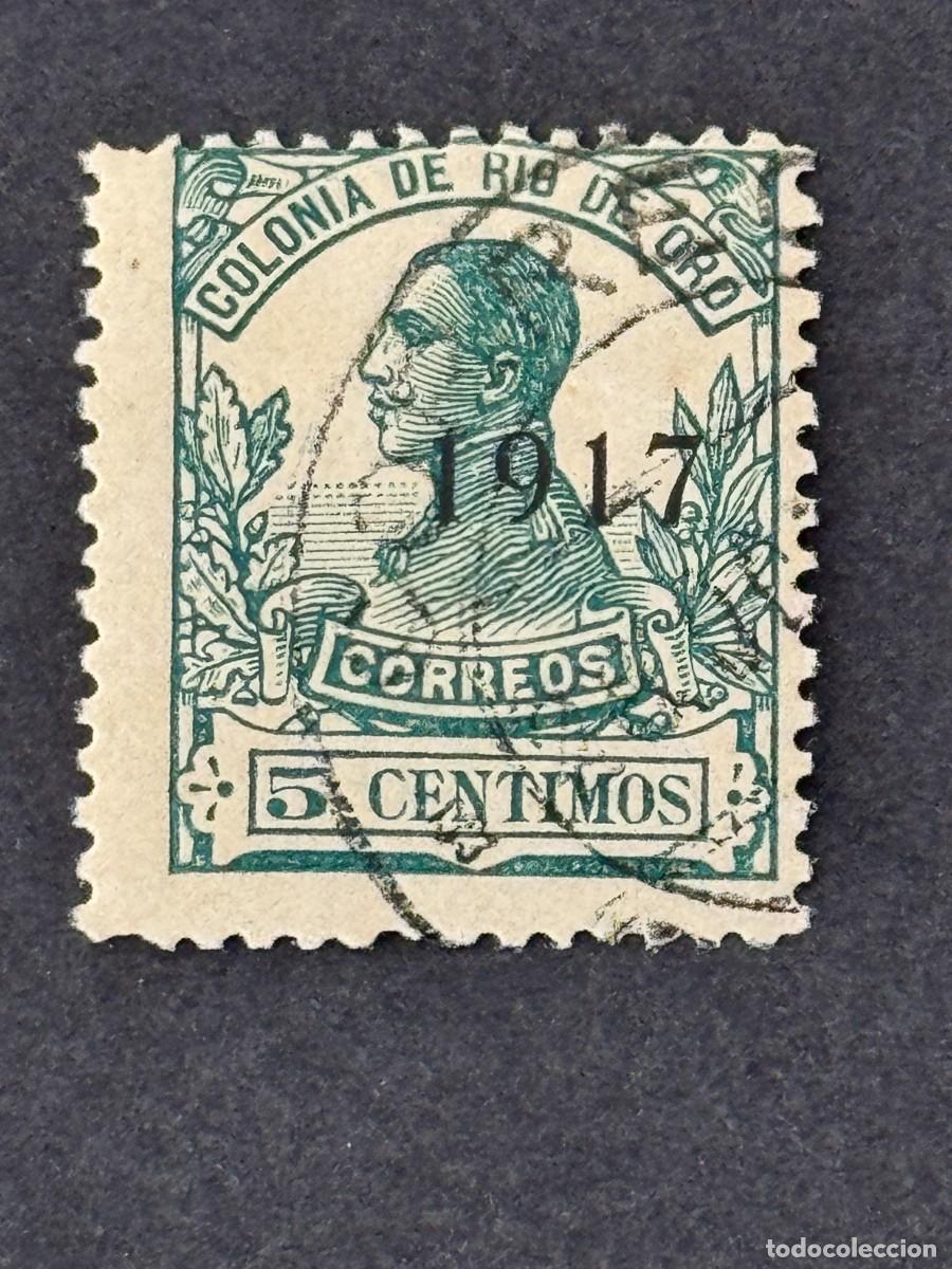 Sellos: Rio de Oro, Alfonso XIII, habilitado, 1917, Edifil 93, usado