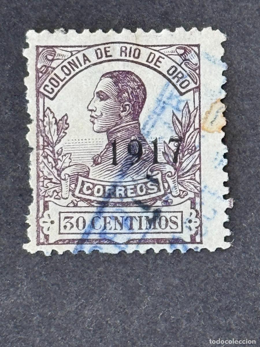 Sellos: Rio de Oro, Alfonso XIII, habilitado, 1917, Edifil 98, usado
