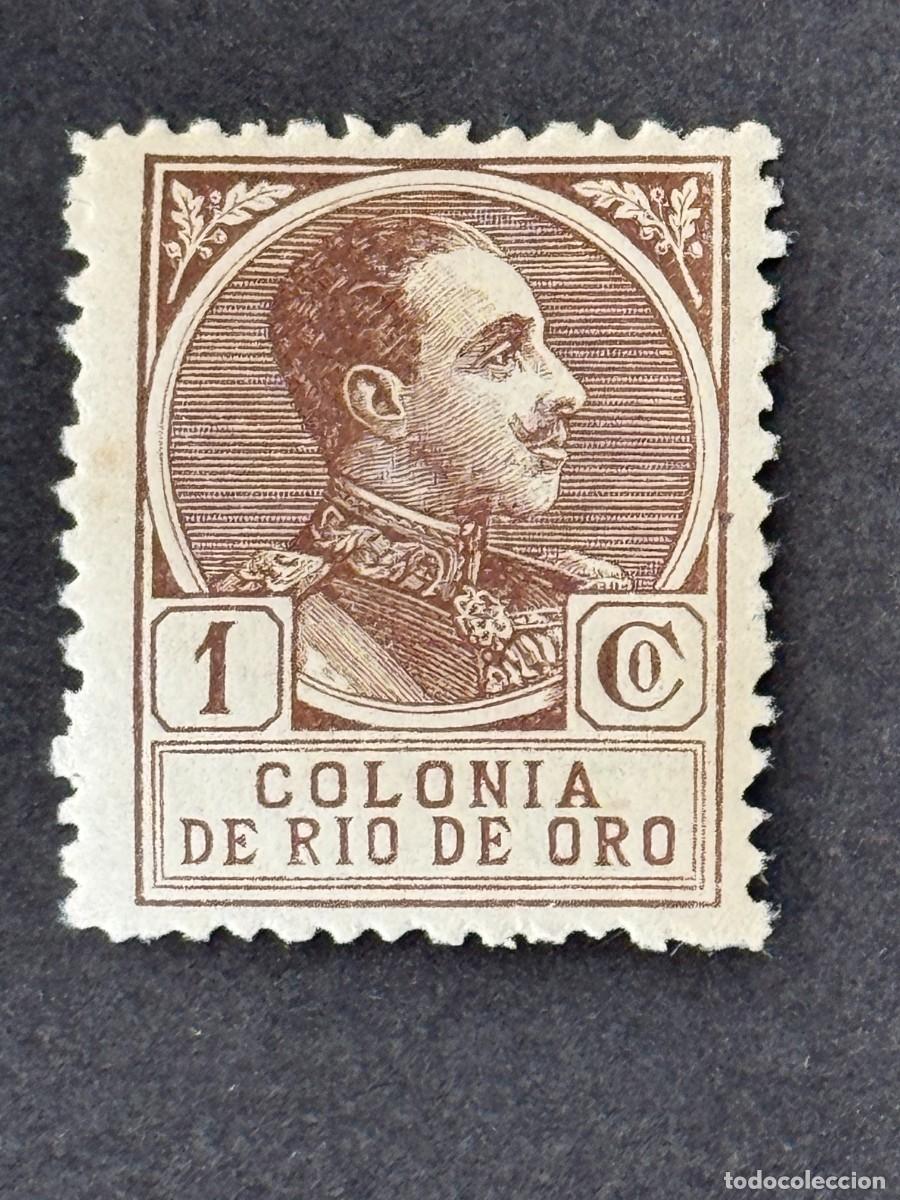 Sellos: Rio de Oro, Alfonso XIII, 1919, Edifil 104, nuevo con fijasellos