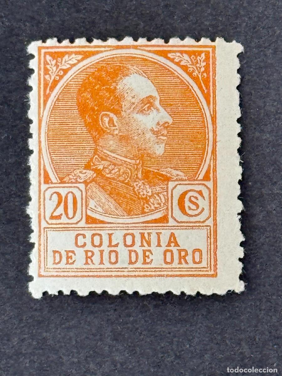 Sellos: Rio de Oro, Alfonso XIII, 1919, Edifil 109, nuevo con fijasellos