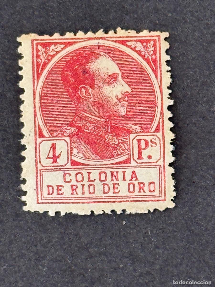Sellos: Rio de Oro, Alfonso XIII, 1919, Edifil 115, nuevo con fijasellos