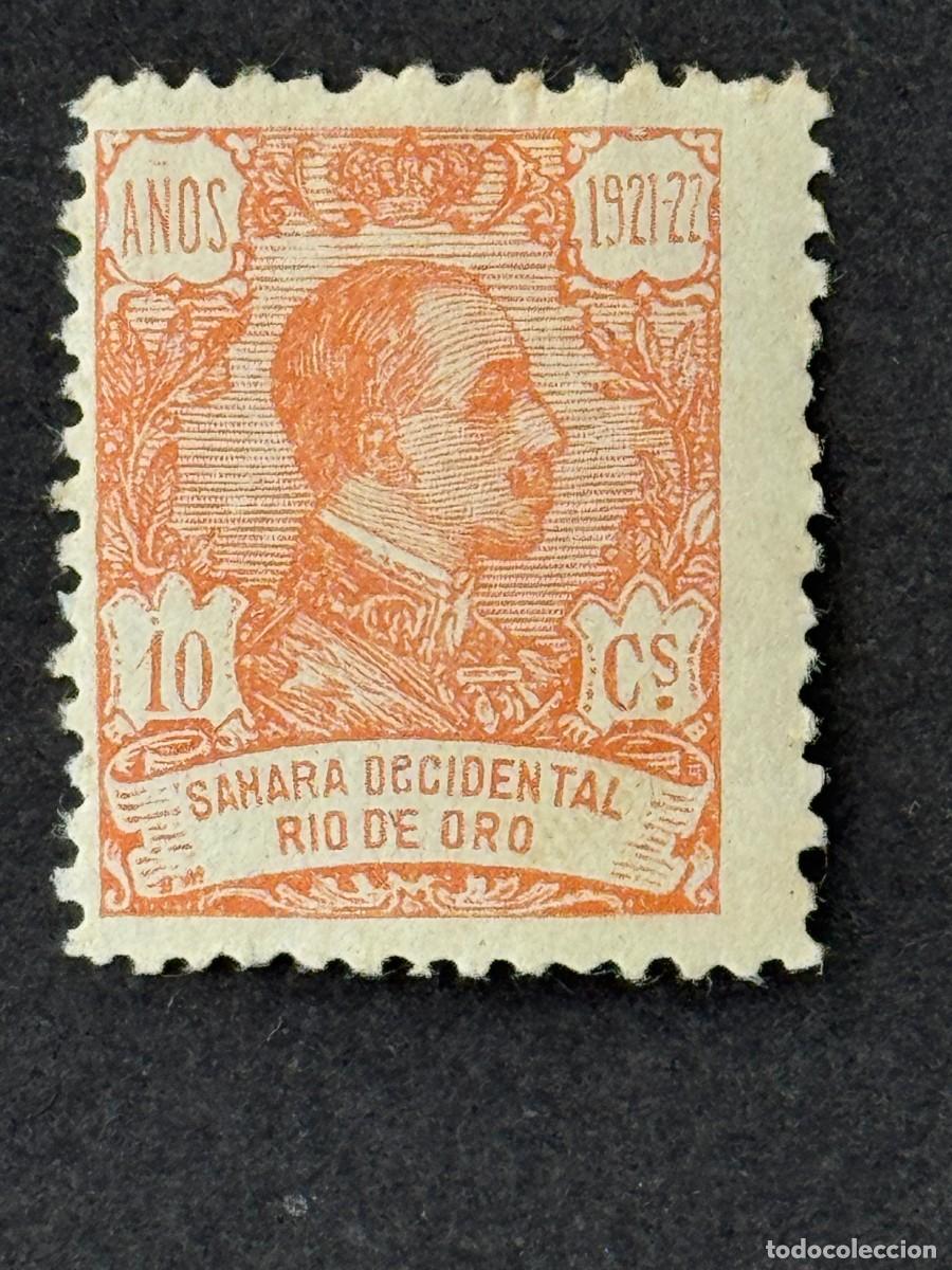 Sellos: Rio de Oro, Alfonso XIII, 1921, Edifil 133, nuevo con fijasellos