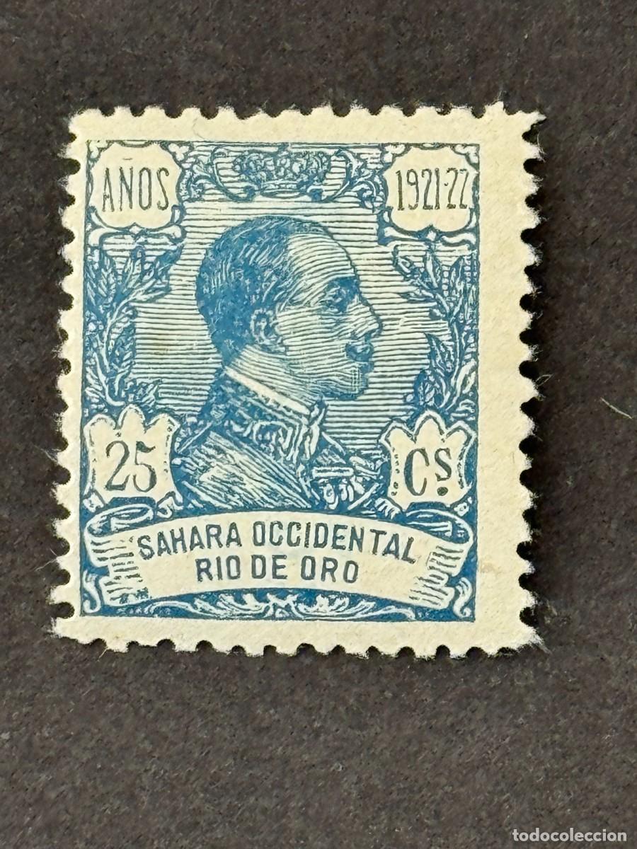 Sellos: Rio de Oro, Alfonso XIII, 1921, Edifil 136, nuevo con fijasellos
