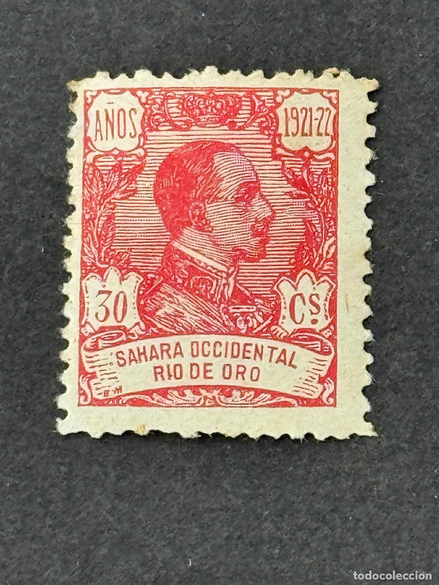 Sellos: Rio de Oro, Alfonso XIII, 1921, Edifil 137, nuevo con fijasellos