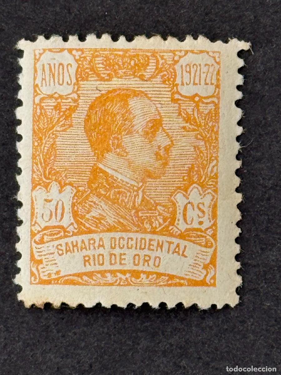 Sellos: Rio de Oro, Alfonso XIII, 1921, Edifil 139, nuevo con fijasellos
