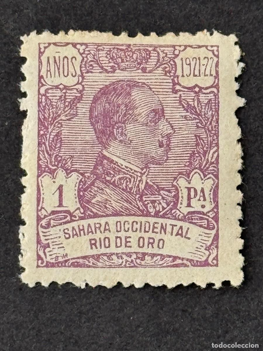 Sellos: Rio de Oro, Alfonso XIII, 1921, Edifil 140, nuevo con fijasellos