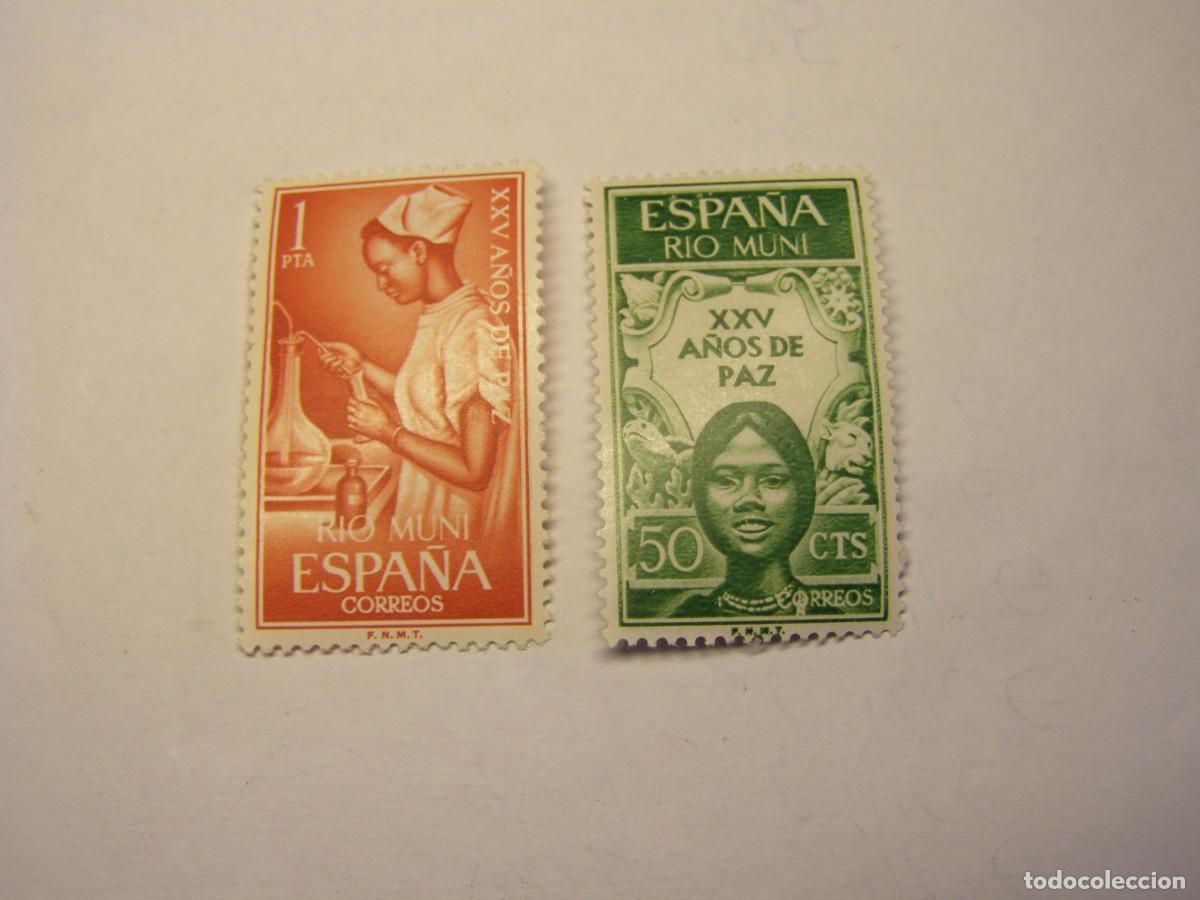 Sellos: Sellos de Espa&ntilde;a, colonia de Rio Muni, XXV a&ntilde;os de paz.