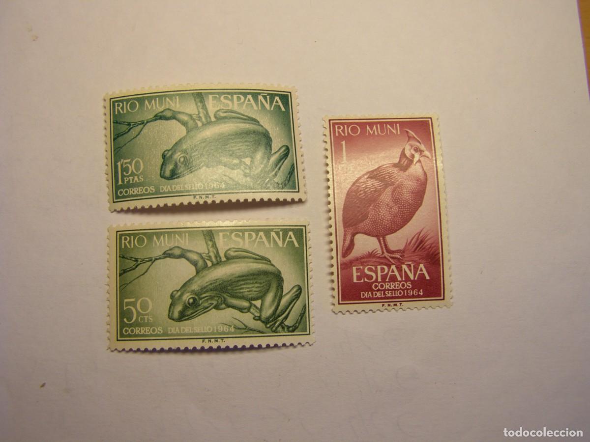 Sellos: Sellos de Espa&ntilde;a, colonia de Rio Muni, dia del sello, a&ntilde;o 1964.