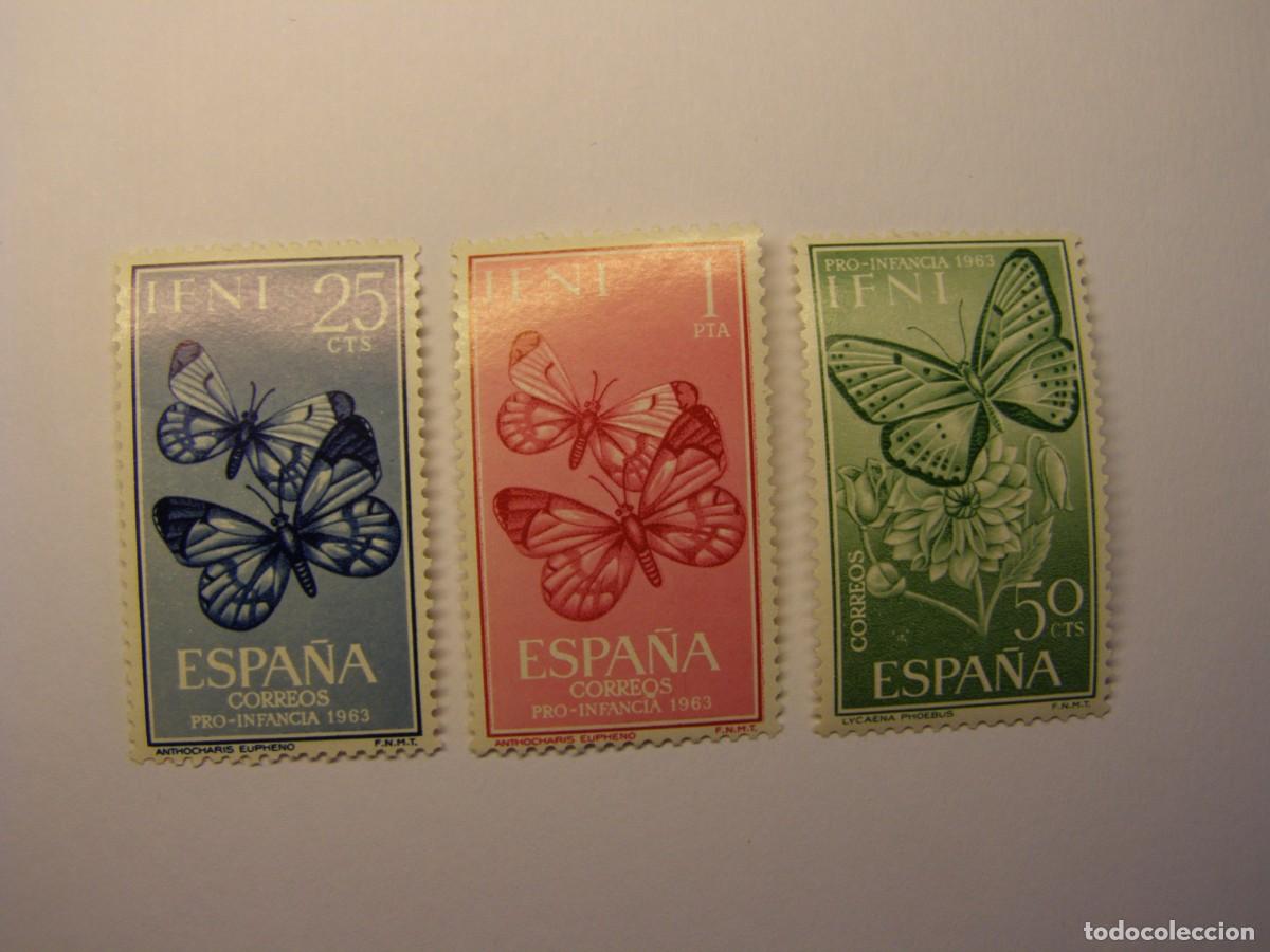 Sellos: Sellos de Espa&ntilde;a, colonia de Ifni, pro infancia, a&ntilde;o 1963.