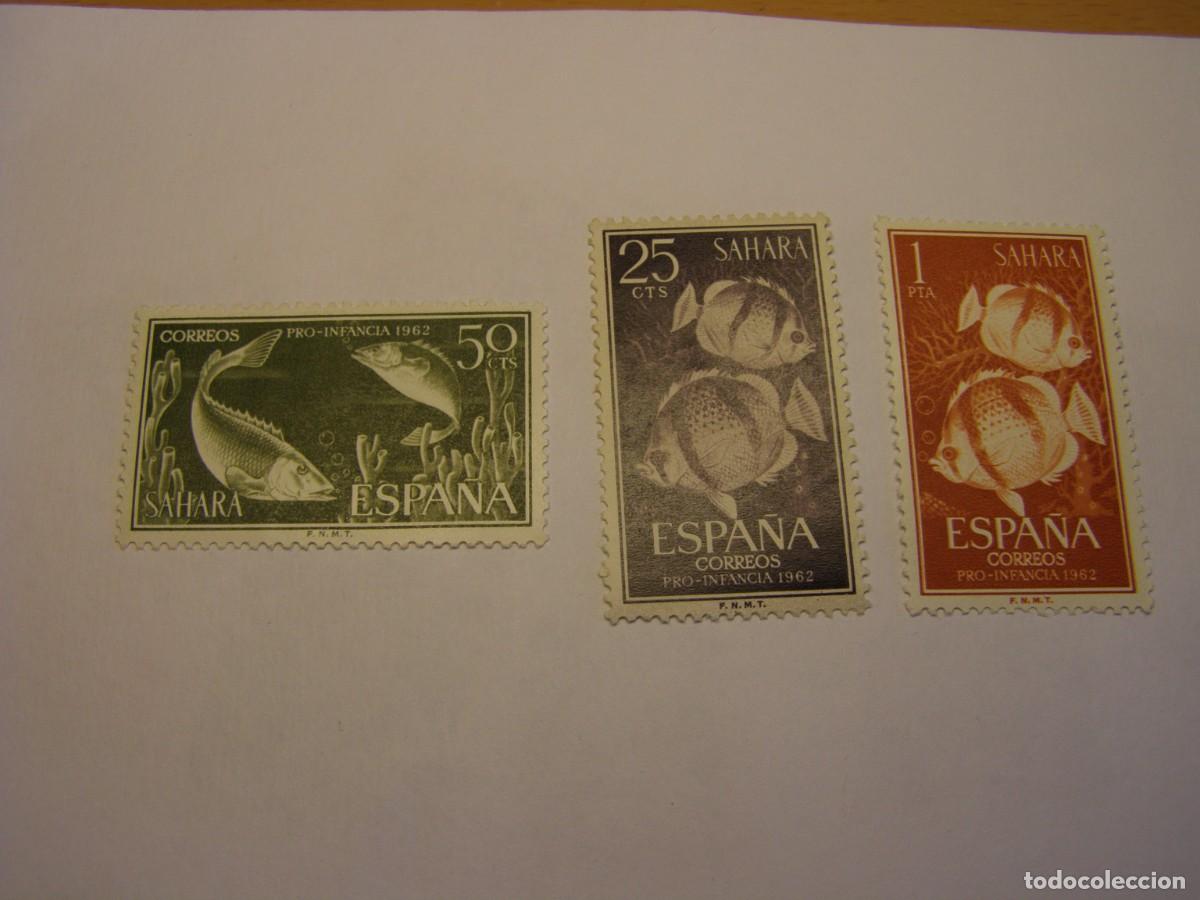 Sellos: Sellos de Espa&ntilde;a, colonia del Sahara, pro infancia, a&ntilde;o de 1962.