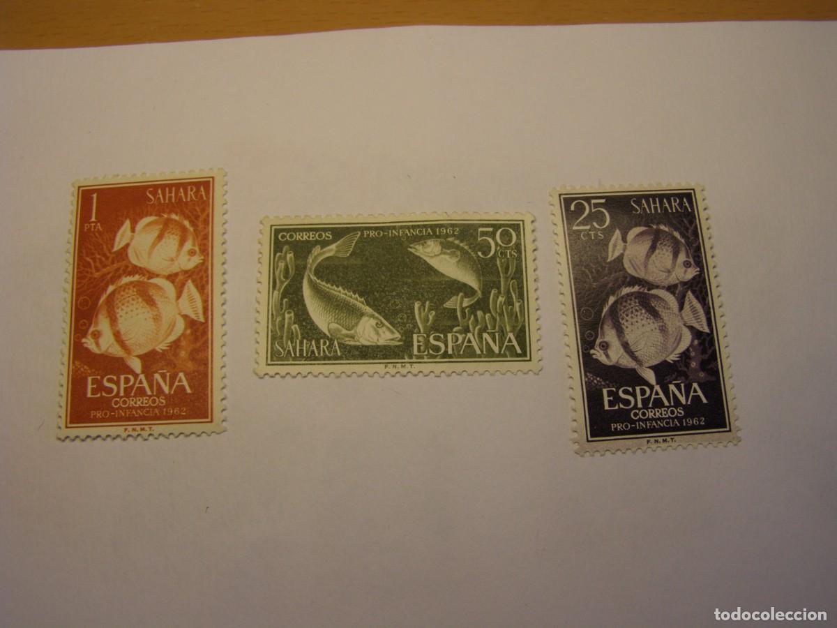 Sellos: Sellos de Espa&ntilde;a, colonia del Sahara, pro infancia, a&ntilde;o de 1962.
