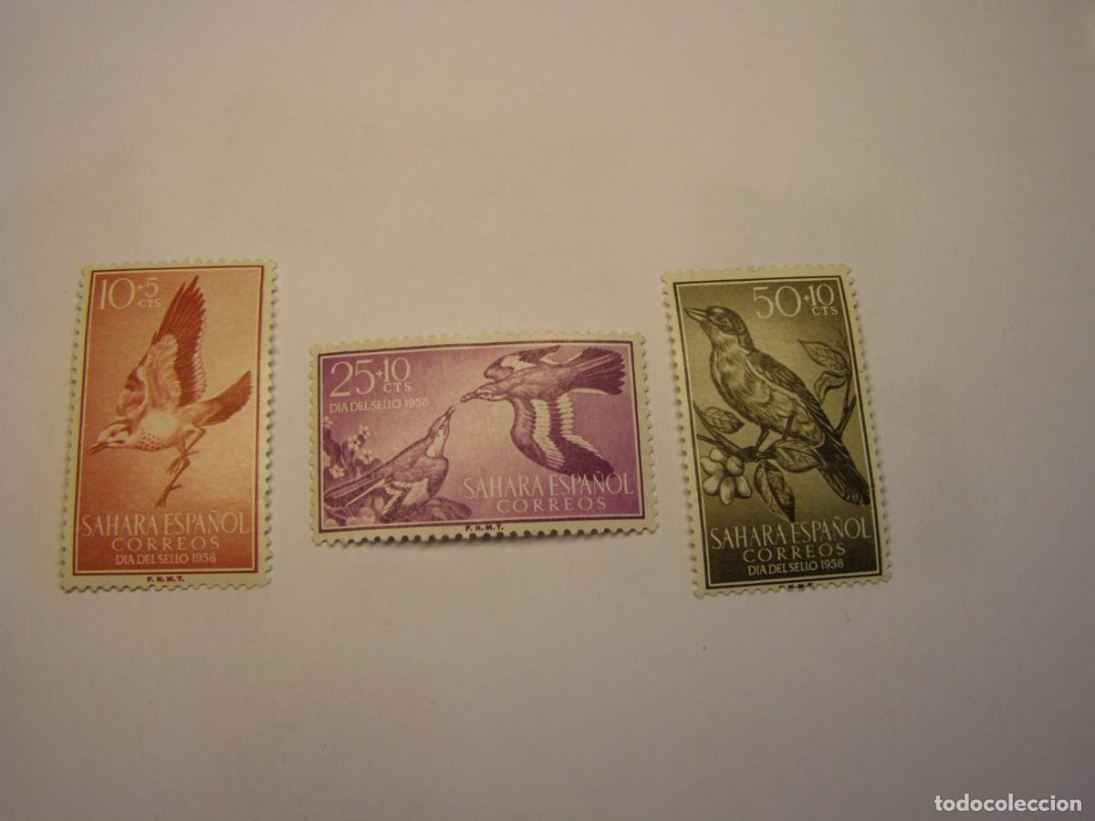 Sellos: Sellos de Espa&ntilde;a, colonia del Sahara, dia del sello, a&ntilde;o de 1958.