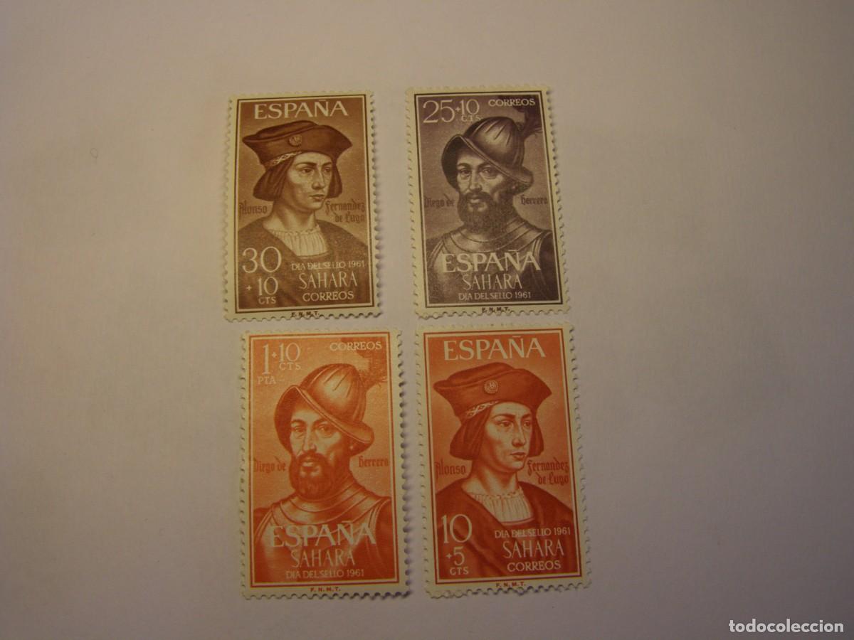 Sellos: Sellos de Espa&ntilde;a, colonia del Sahara, dia del sello, a&ntilde;o de 1961.