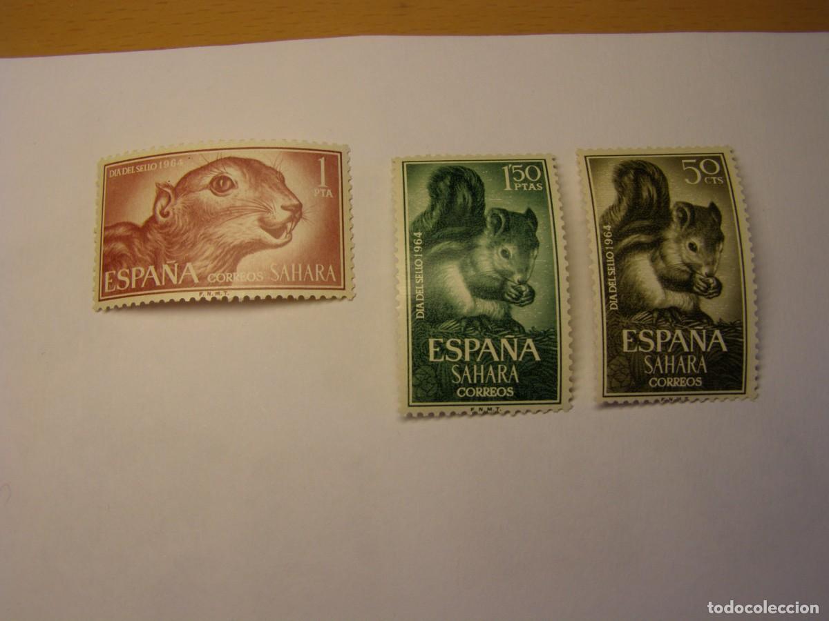 Sellos: Sellos de Espa&ntilde;a, colonia del Sahara, dia del sello, a&ntilde;o de 1964.