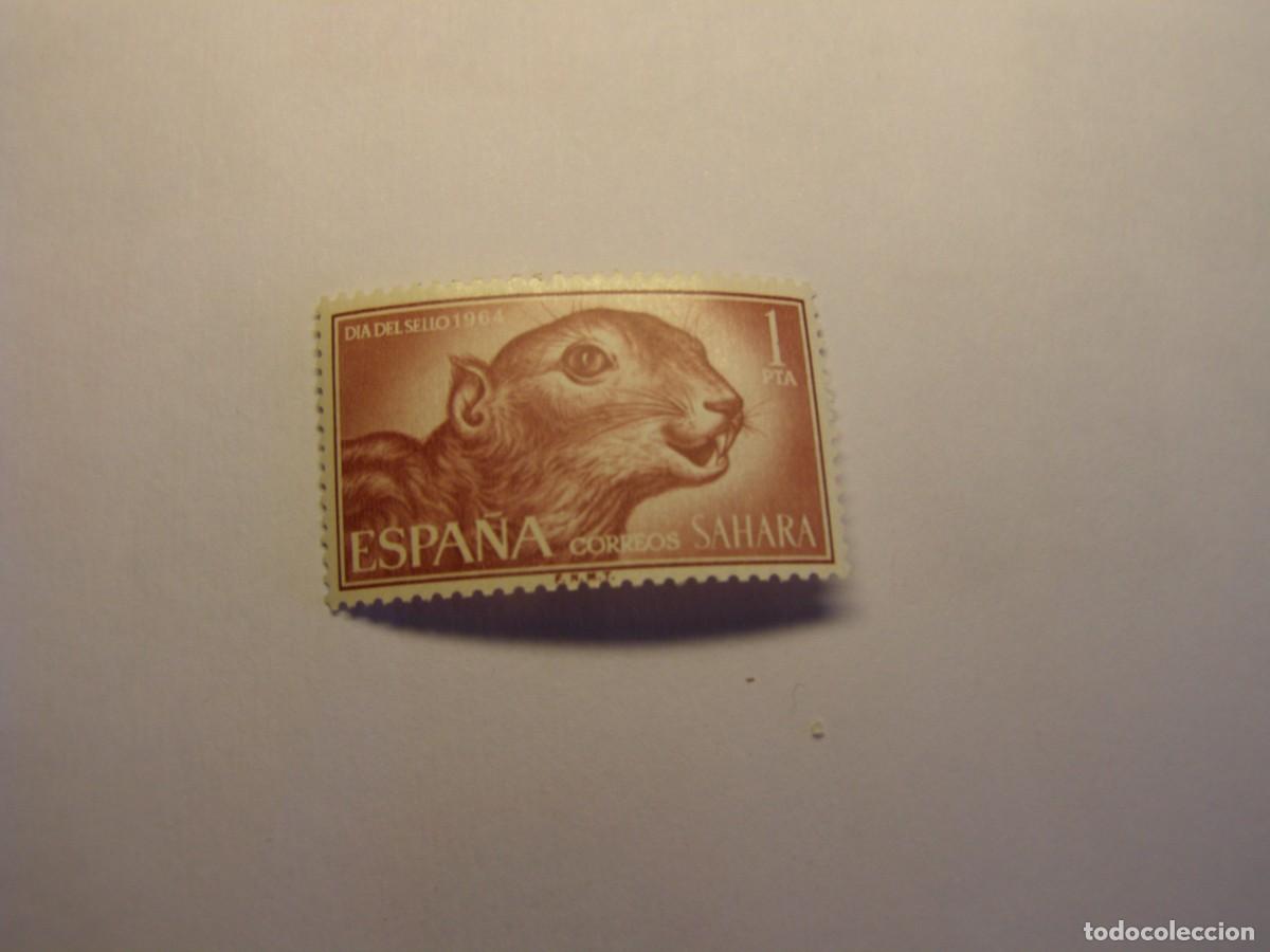 Sellos: Sello de Espa&ntilde;a, colonia del Sahara, dia del sello, a&ntilde;o de 1964.