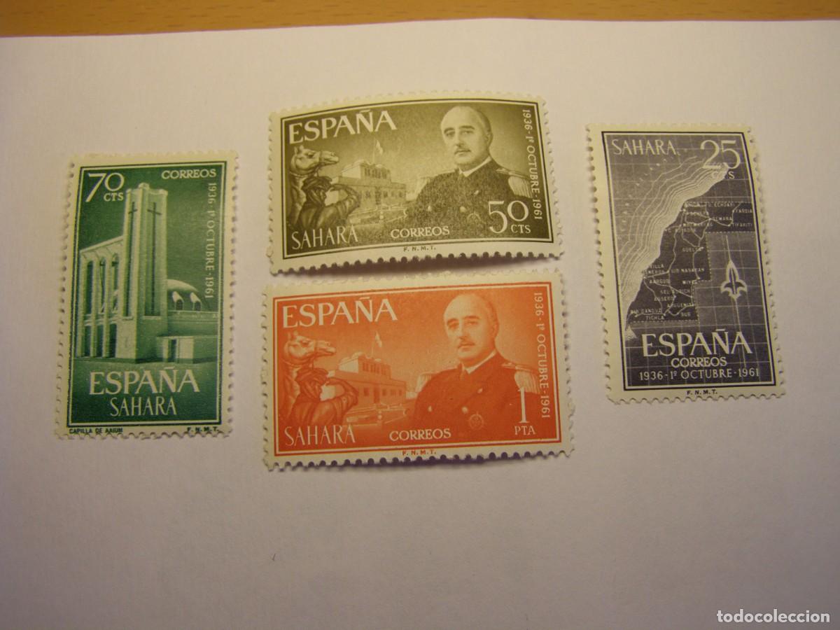 Sellos: Sellos de Espa&ntilde;a, colonia del Sahara, 1&ordm; de octubre 1961.