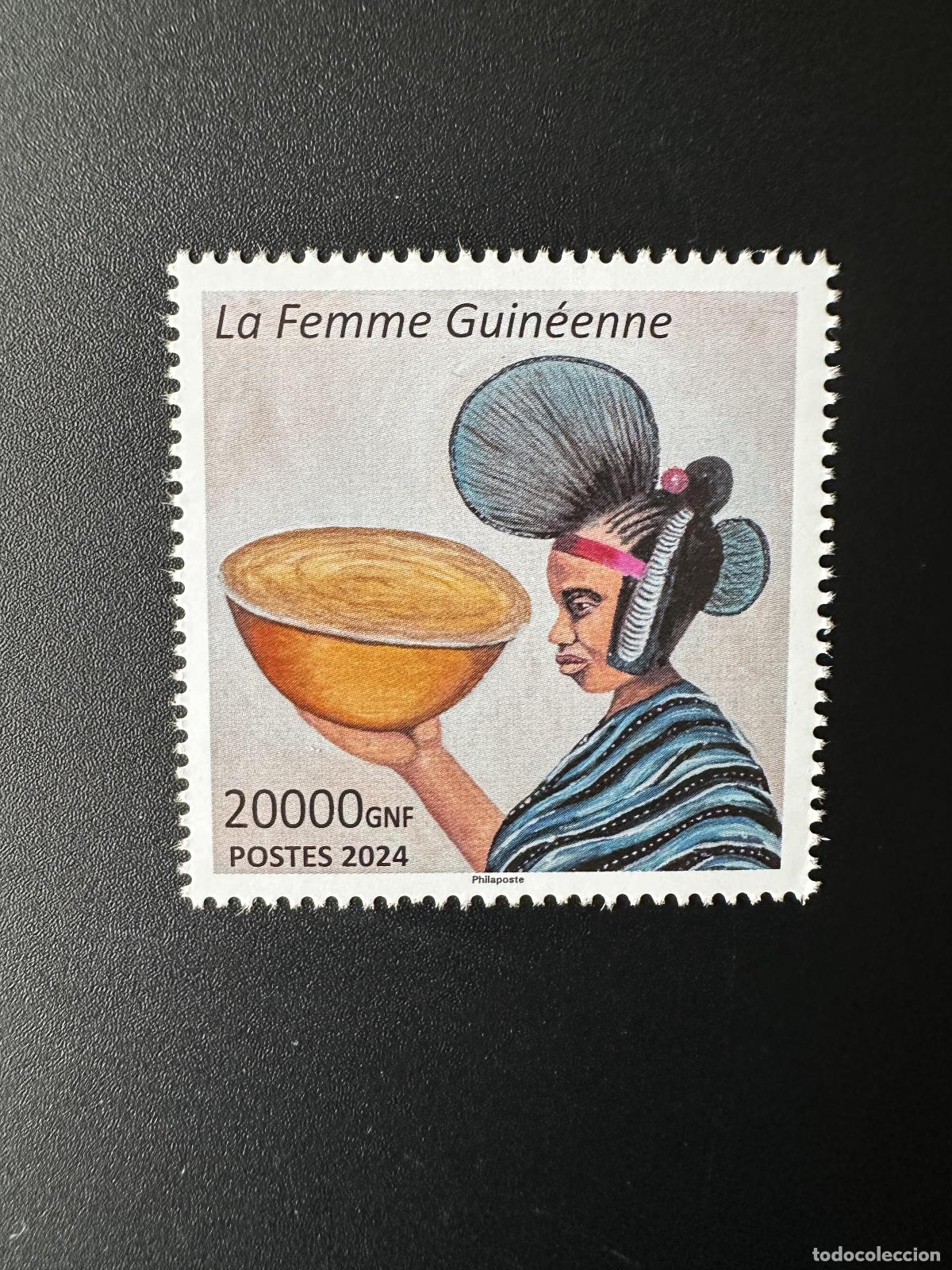 Sellos: Guinea 2024 Mi.? The Guinean Woman Frau n&uacute;mero local RARE