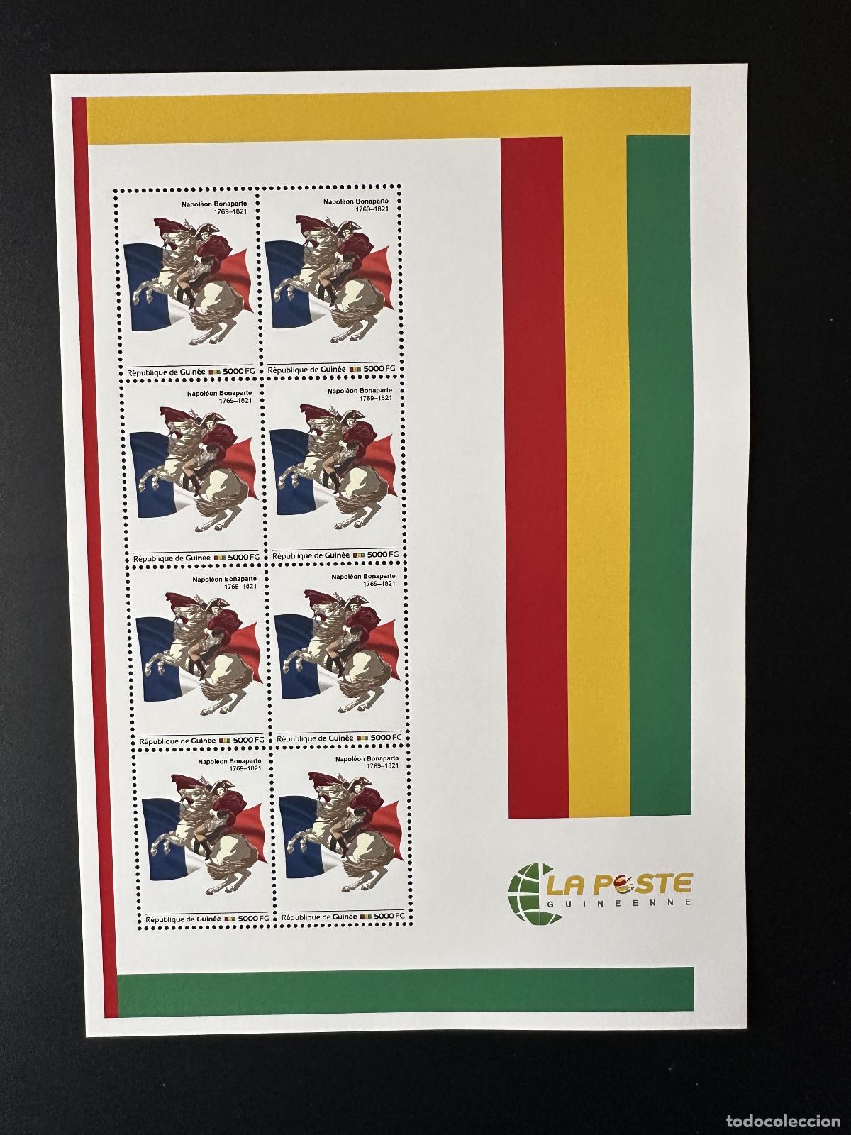 Sellos: Bandera de Guinea 2023 Mi. 18129 personalizada con caballo a Napole&oacute;n Bonaparte