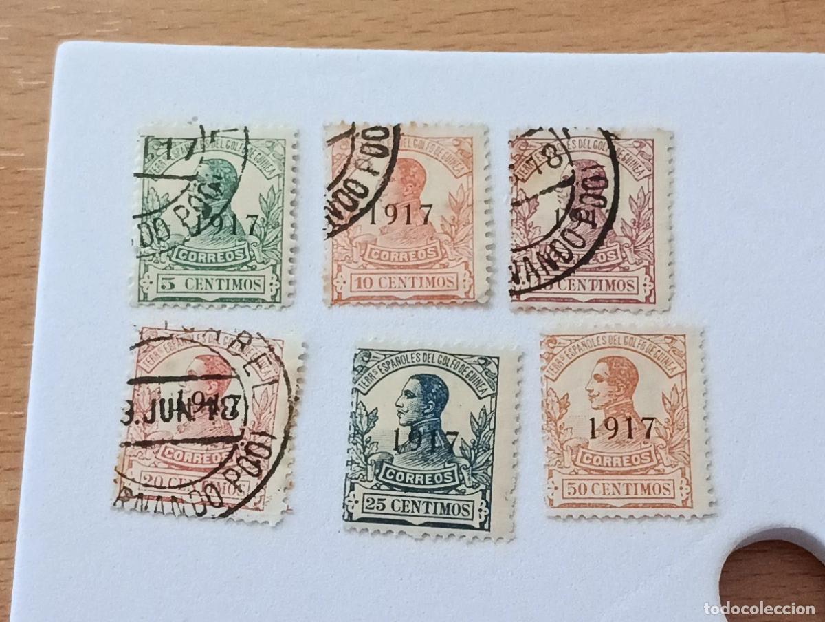 Sellos: sellos colonias espa&ntilde;olas Guinea 1917, Edifil 113/117, 120