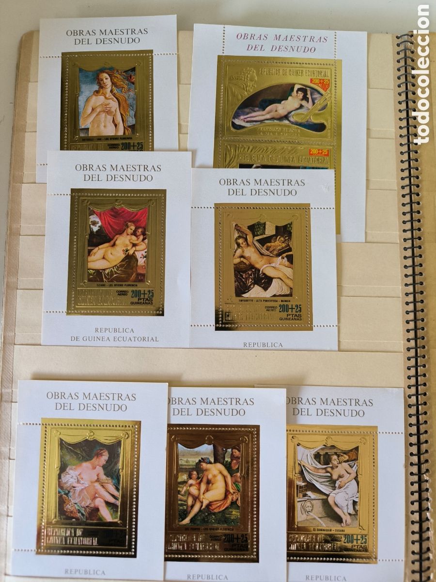 Sellos: 170 Sellos de Guinea Ecuatorial nuevos+ Archivador