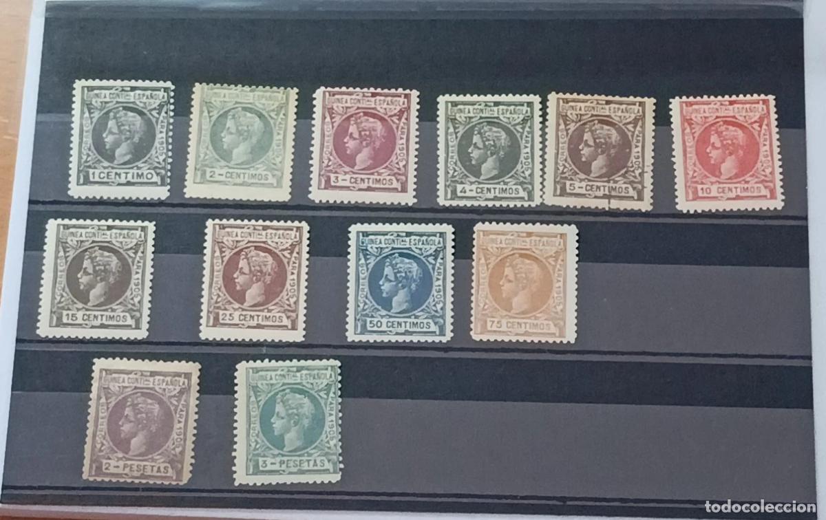 Sellos: sellos colonias espa&ntilde;olas Guinea 1905, Edifil 27/36, 38, 39