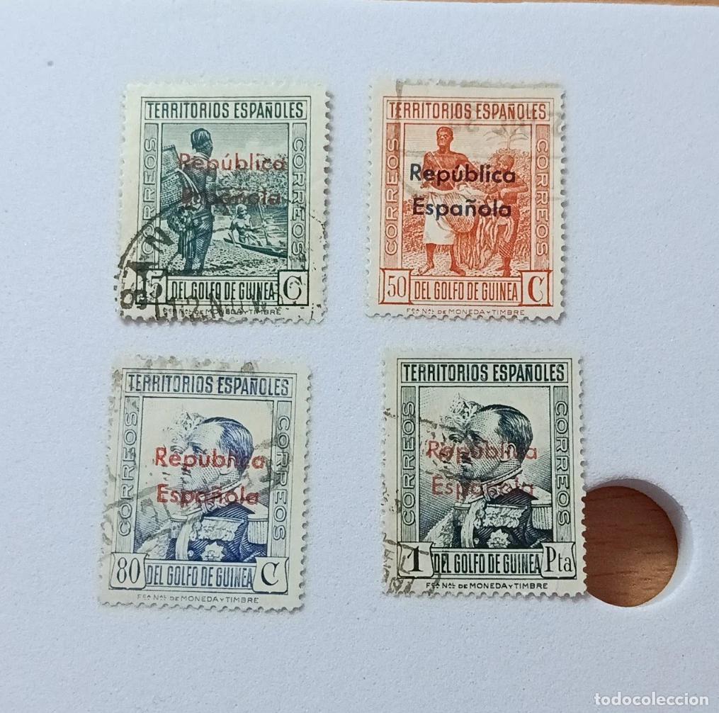 Sellos: sellos colonias espa&ntilde;olas Guinea 1932, Edifil 232, 239, 240, 241.
