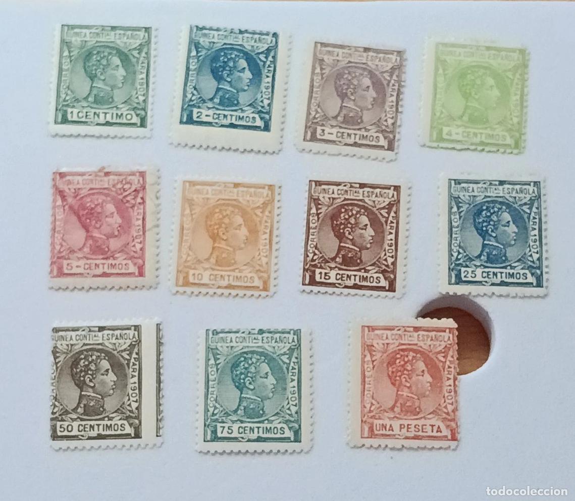 Sellos: sellos colonias espa&ntilde;olas Guinea 1907, 43/53