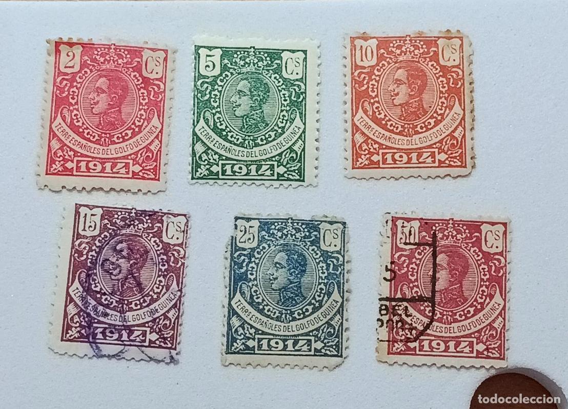 Sellos: sellos colonias espa&ntilde;olas Guinea 1914, Edifil 99/102, 104, 107