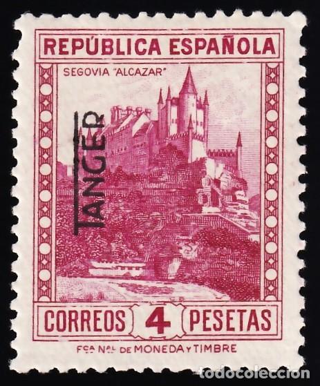 Sellos: Tanger, 1937-1938 EDIFIL N&ordm; NE 7 /**/, 4 pts. rosa, [NO EXPENDIDO.]
