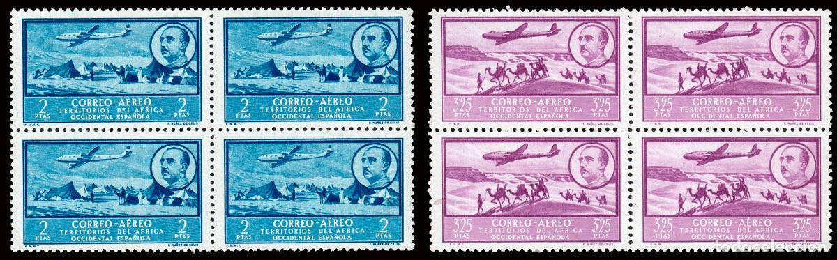 Sellos: &Aacute;frica Occidental Espa&ntilde;ola - Edi ** 23+24 Bl. 4 - 1951