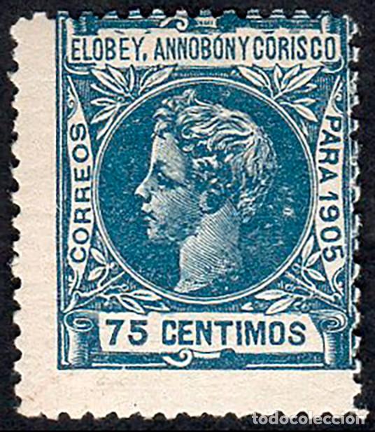 Sellos: Elobey - Edi * 28 - 1905 - 75 cts.