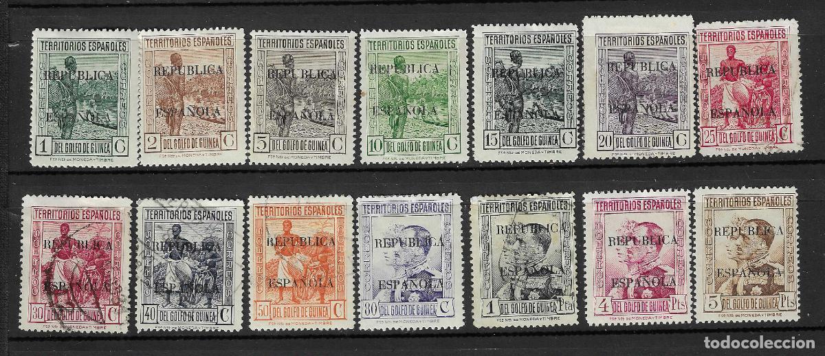 Sellos: GUINEA 1931 EDIFIL 216/229*/&ordm; SERIE COMPLETA