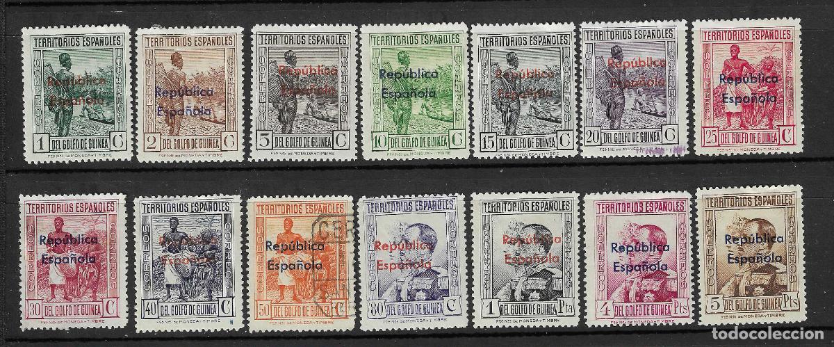 Sellos: GUINEA 1932 EDIFIL 230/243*/&ordm; SERIE COMPLETA