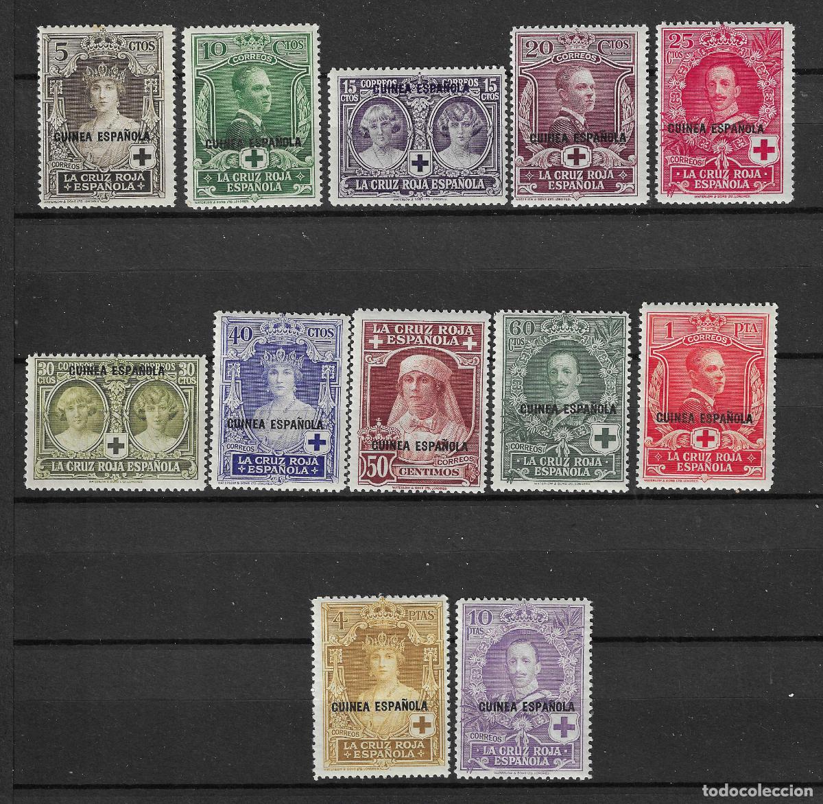 Sellos: GUINEA 1926 CRUZ ROJA EDIFIL 179/190* SERIE COMPLETA