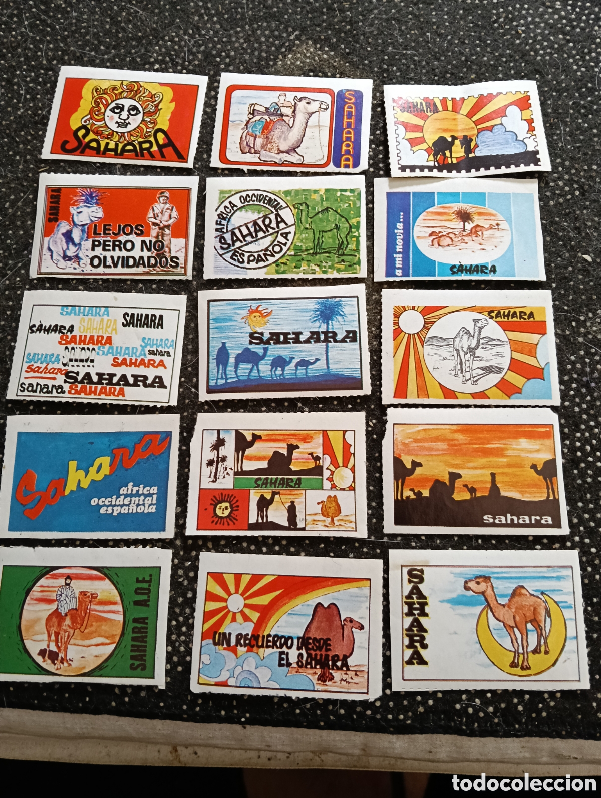 Sellos: 15 sellos del SAHARA raros Espa&ntilde;a