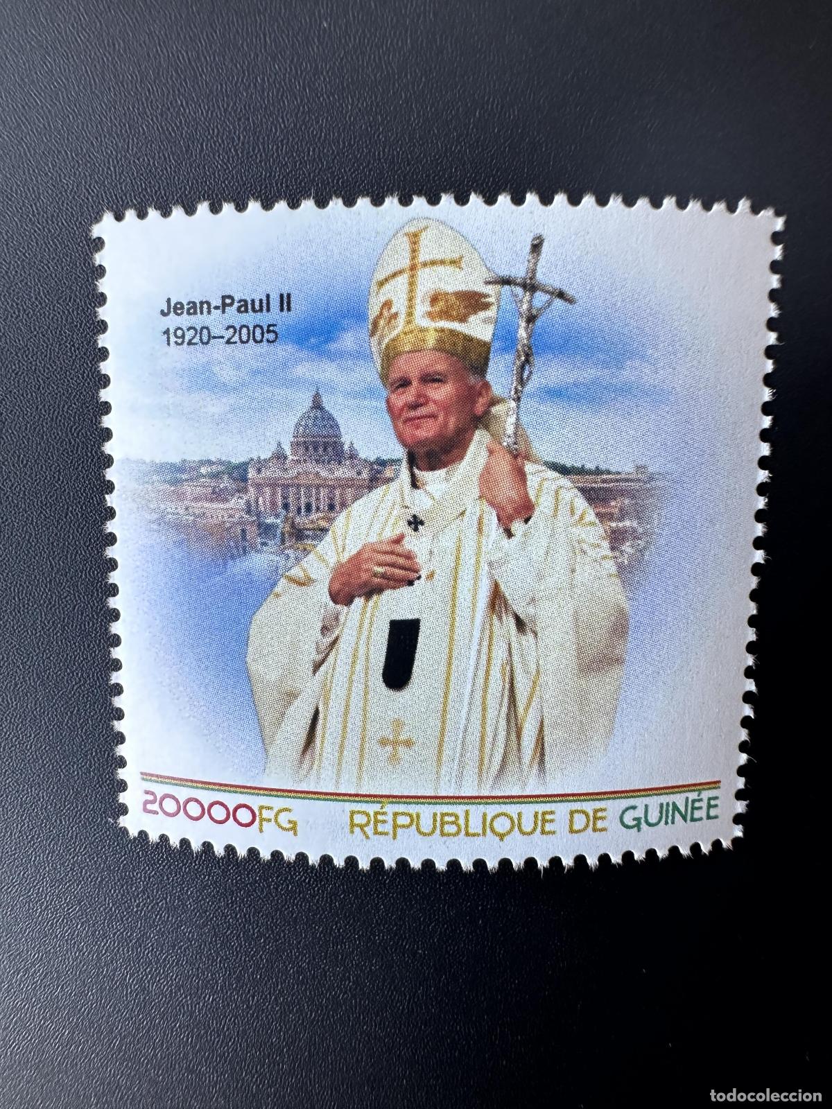 Sellos: Guinea 2023 de mayo 18132 Sello personalizado del Papa Juan Pablo II