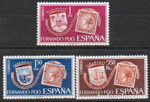 Sellos: Fernando Poo n&ordm; 262/4, centenario del primer sello de Fernando Poo, nuevo*** serie completa