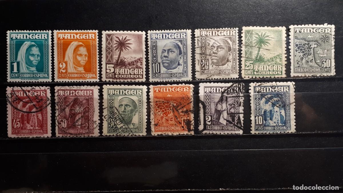Sellos: T&Aacute;NGER . A&Ntilde;O 1948. &deg;/*. EDIFIL 151/65. Falta 160 y 165.