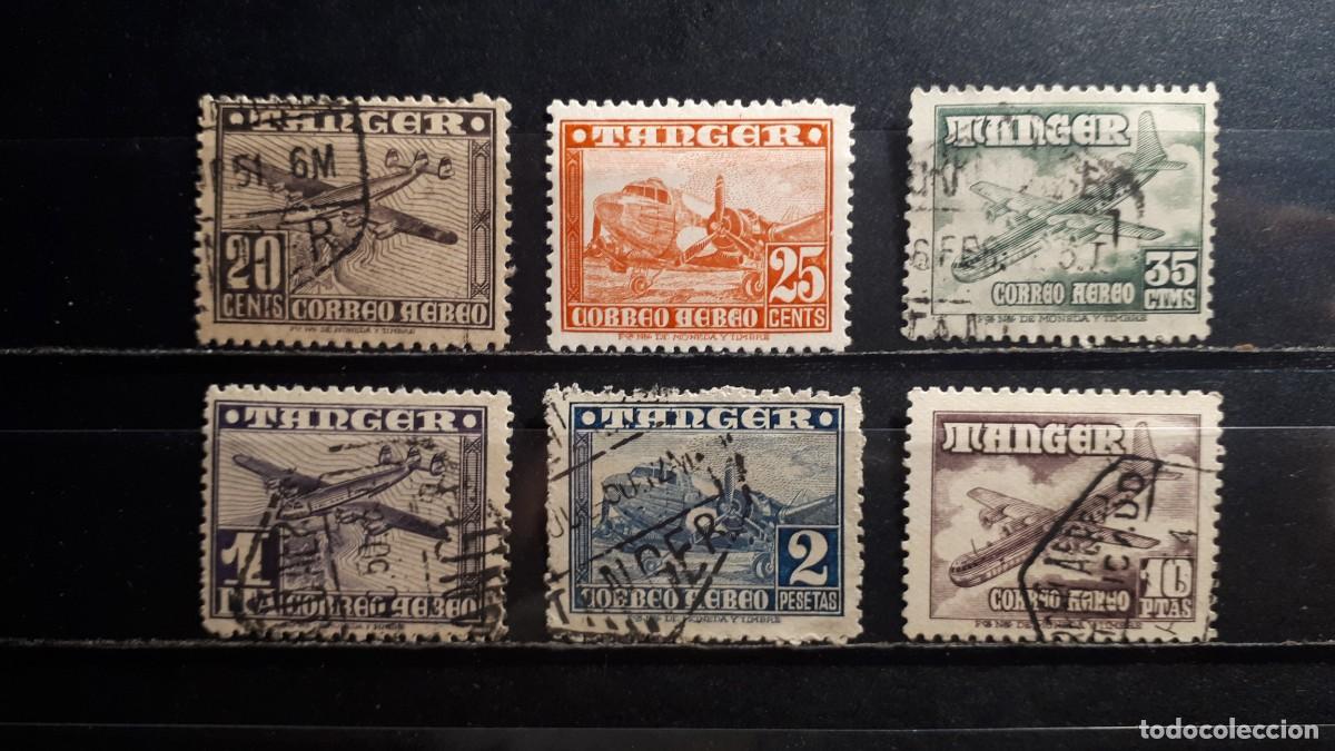 Sellos: T&Aacute;NGER . A&Ntilde;O 1948. &deg;. EDIFIL 166/71.
