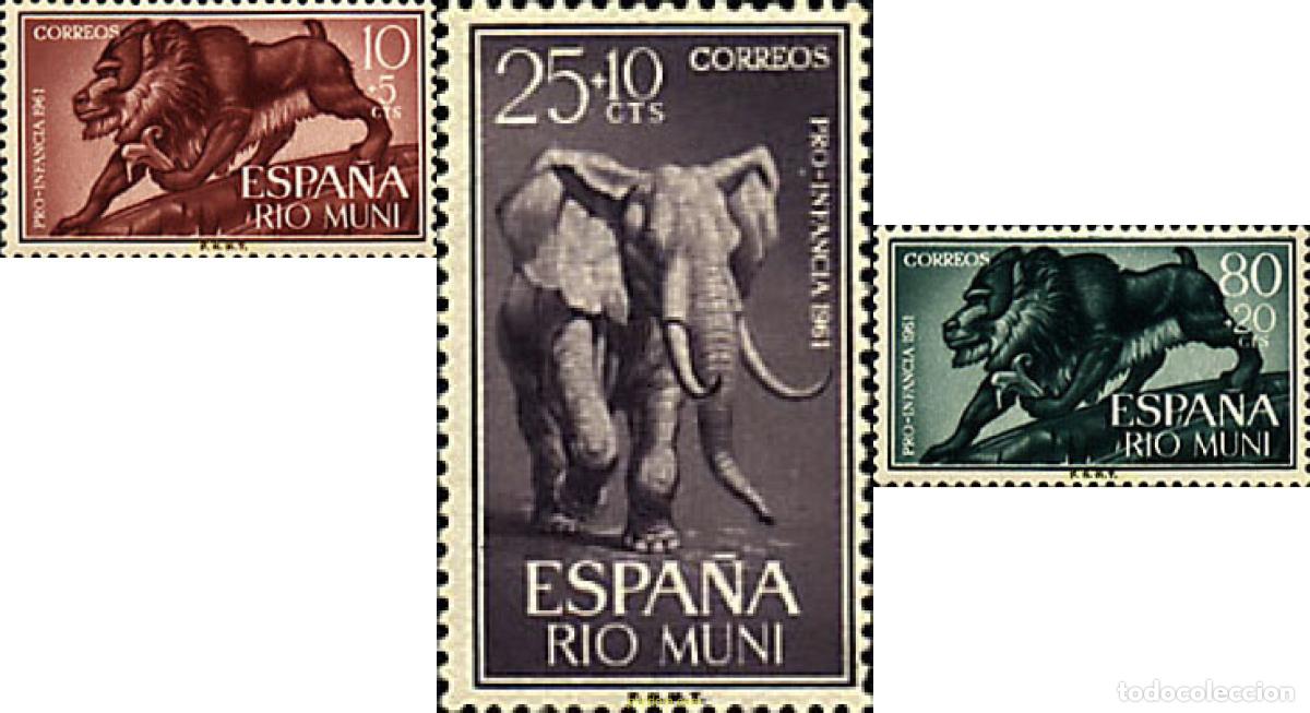 Sellos: 54149 MNH RIO MUNI 1961 FAUNA