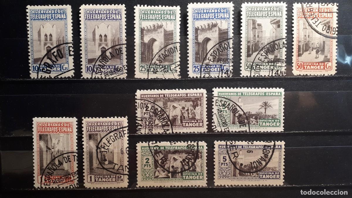 Sellos: T&Aacute;NGER. A&ntilde;o 1947. &deg;. Beneficencia de Telegrafos